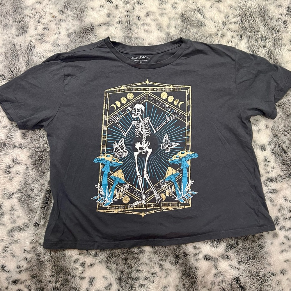 Pretty Rebellious Charcoal Tee